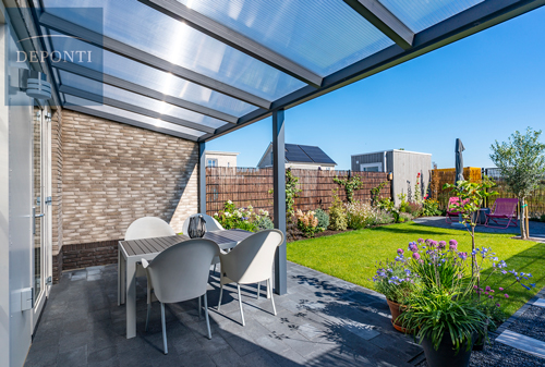 Terrassendach Bosco der Firma Deponti- Innenansicht.