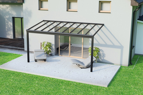 Terrassendach Pigato Plus der Firma Deponti-Ansicht von oben.