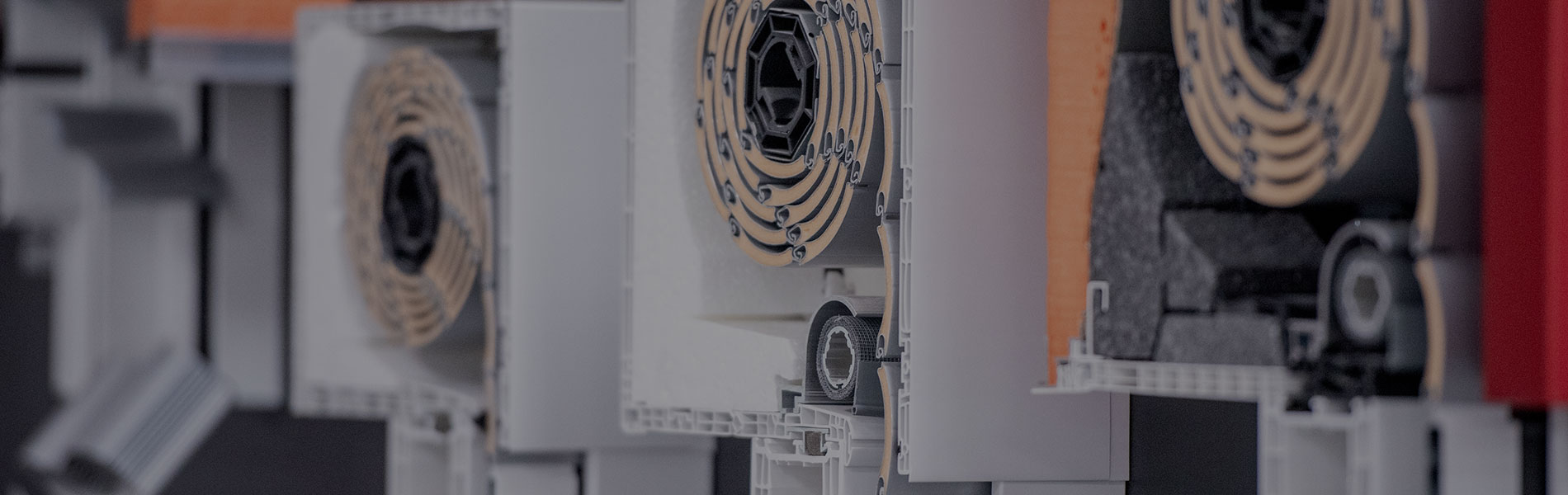 Nahaufnahme von Rolllädenkasten